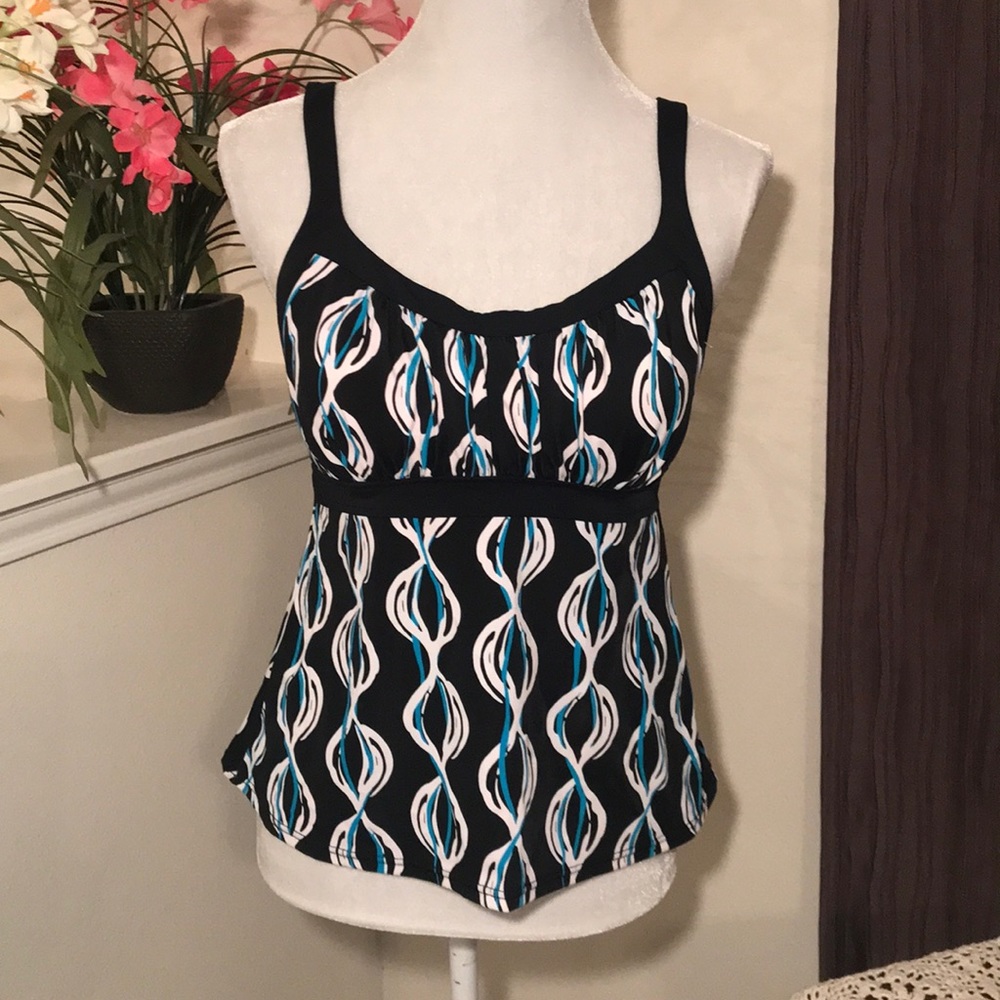 Caribbean Joe Hi-Waisted Swim Top - NWOT